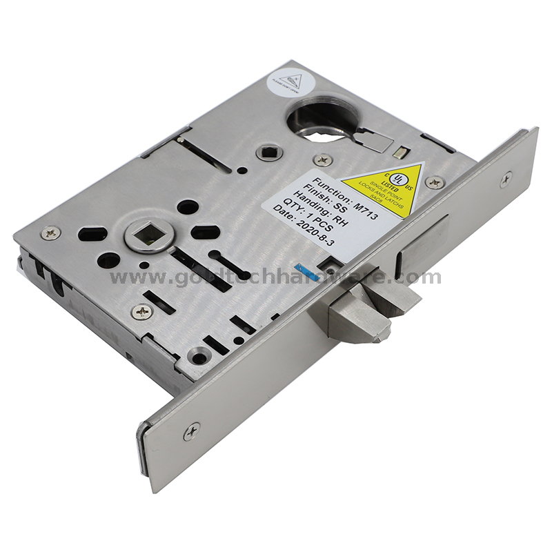 SUS304 American ANSI/BHMA A156.13 UL Listed Mortise Door Lock B213 Dormitory Or Exit Lock Function 