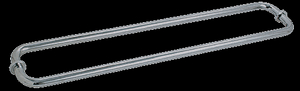 BM Series Back-to-Back Tubular Towel Bars With Metal Washers L200