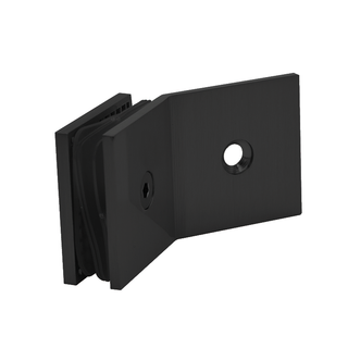 Solid Brass Black 135 Degree Wall Mount Offset Back Plate Shower Clamp/Glass Clamp SC303-MB
