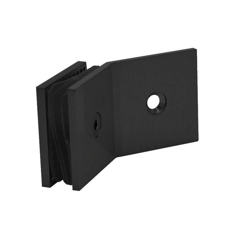 Solid Brass Black 135 Degree Wall Mount Offset Back Plate Shower Clamp/Glass Clamp SC303-MB