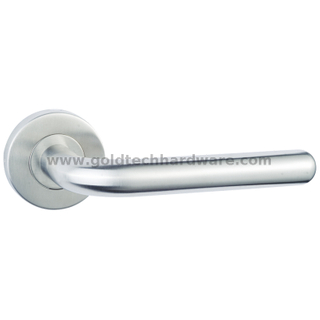 Wholesale Stainless Steel Tube Lever Door Handle with Rosette And Escutcheon