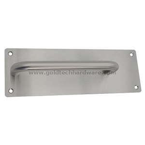 Stainless Steel Pull handle 250mm and Push plate 300x100x2.0mm plate square corner with D handle visible fixing E102V-E7
