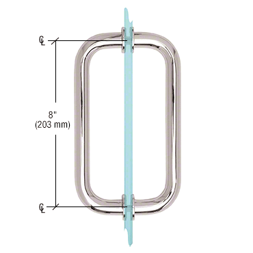 8 inch Shower door pull handle with metal washer L102