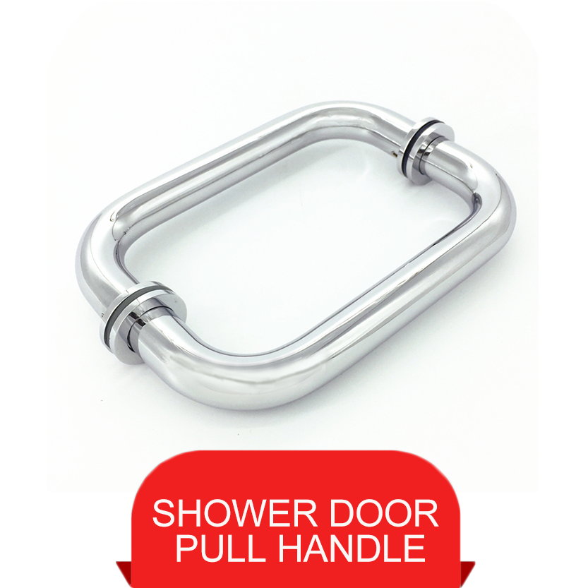 Shower door pull handle