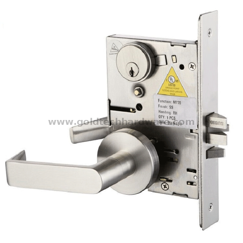 F40 Entrance Function American ANSI/BHMA A156.13 UL Listed Mortise Lockset B340-B Lever Trim Cylinder And Thumbturn