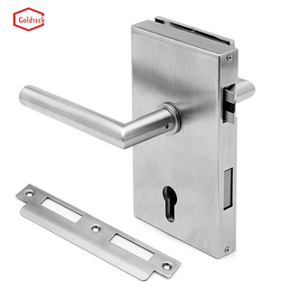 High Quality Frameless Glass Door Lock With Handles