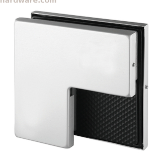 Stainless steel connector with stop Glass door patch fittings