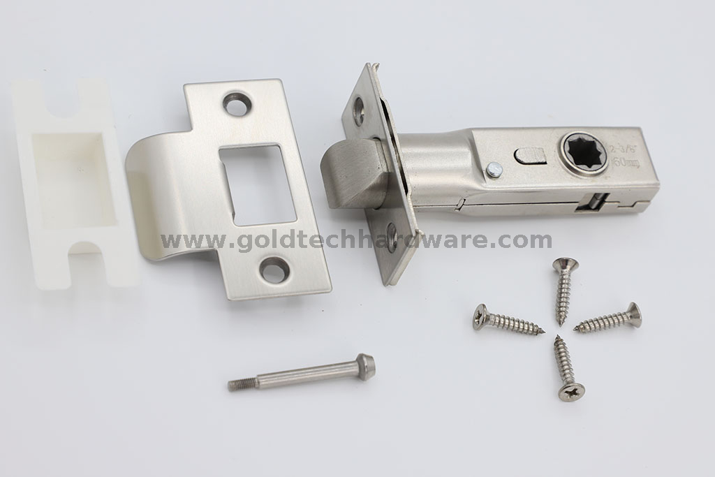 28 degree 60mm backset tubular privacy rotation face plate door latch with brass bolt