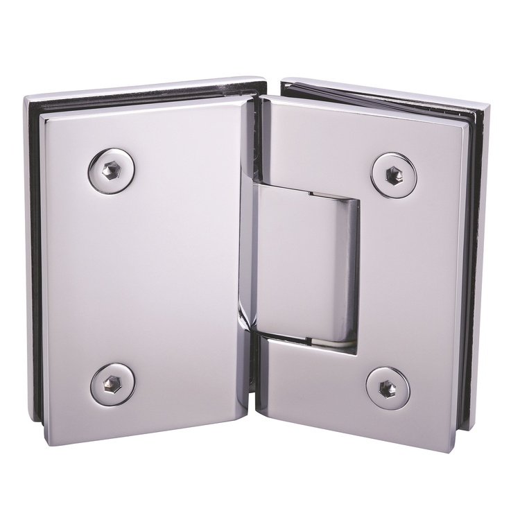 Solid Brass 90 Degree Wall Mount Short Back Plate Shower Door Hinge F105