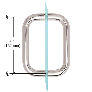 6 inch Shower door pull handle without metal washer L101