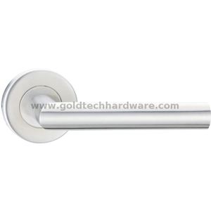  Stainless Steel Tube Lever Handle with Rosette And Escutcheon