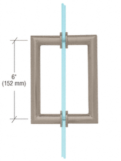 Shower Door Handle Square Pull Bathroom Stainless Steel Glass Door Handle for Glass Door