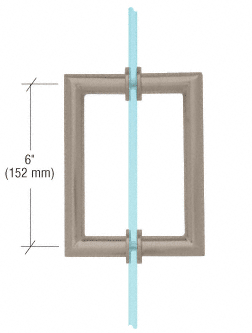 Shower Door Handle Square Pull Bathroom Stainless Steel Glass Door Handle for Glass Door