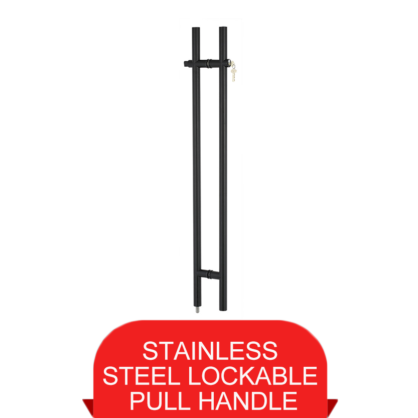 Stainless steel lockable pull handle