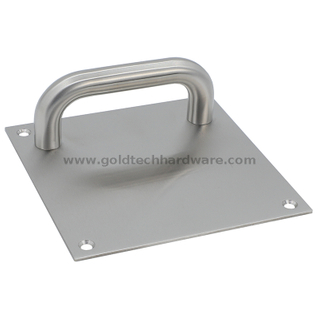 Stainless Steel Pull handle 115mm and Push plate 160x160x2.0mm square corner 160x160 plate visible fixing E100V-E4
