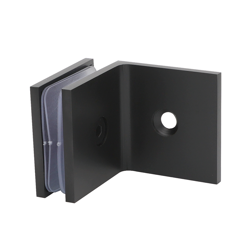 Solid Brass 90 Degree Wall Mount Offset Back Plate Shower Clamp/Glass Clamp SC502-MB