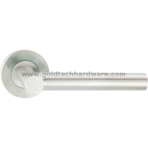 Stainless Steel Tube Lever Handle with Rosette And Escutcheon