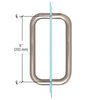 Glass Door Hardware Accessory Back To Back Tubular Shower Door Pull