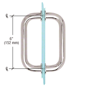 6 inch Shower Glass shower door pull handles with metal washer L100