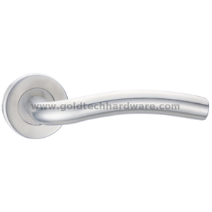 Stainless Steel Tube Lever Handle with Rosette And Escutcheon