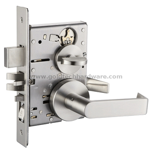 F20 Office Function American ANSI/BHMA A156.13 UL Listed Mortise Lockset B320 with Deadbolt Lever Trim Cylinder And Thumbturn