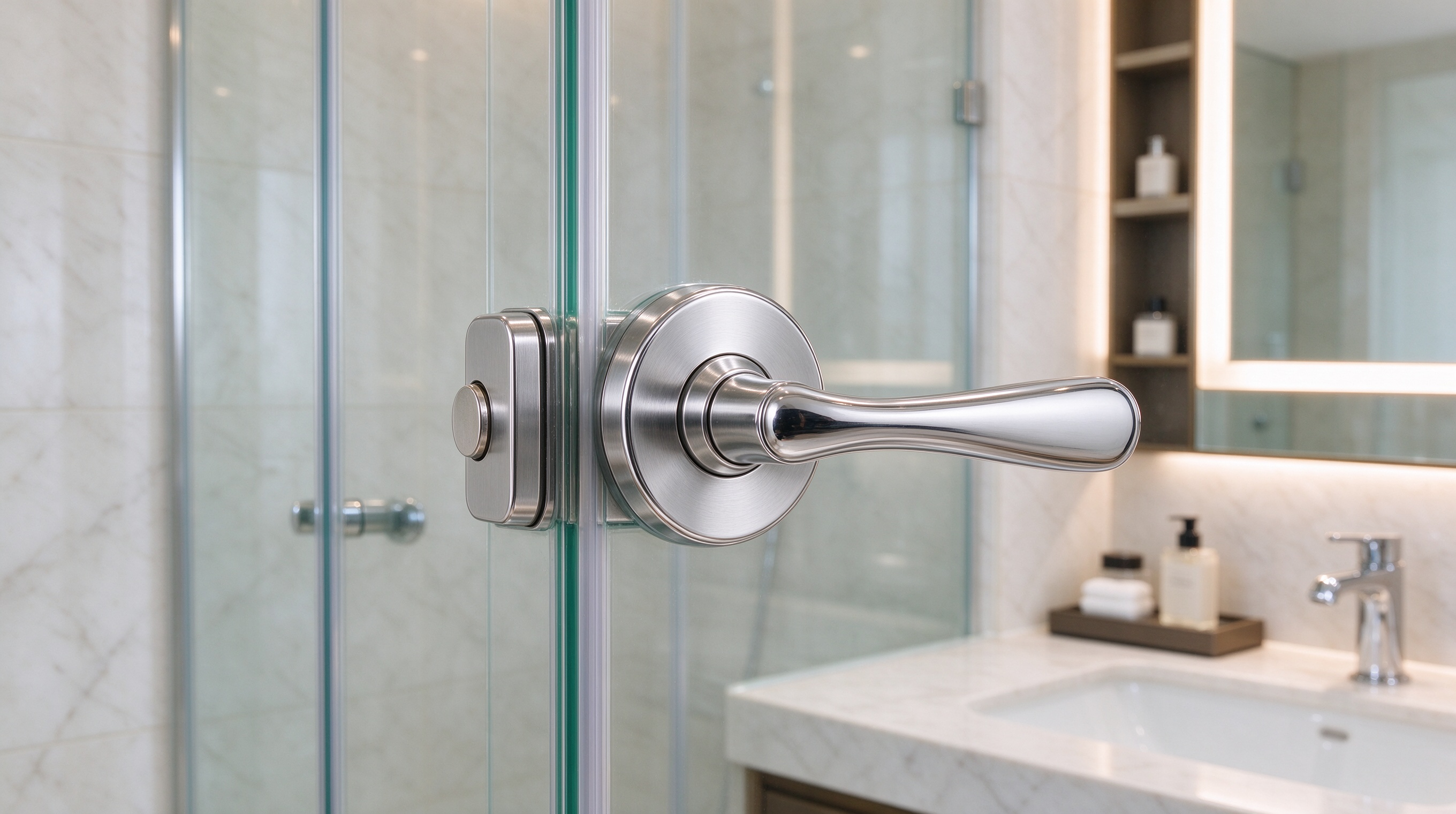 glass shower door latch